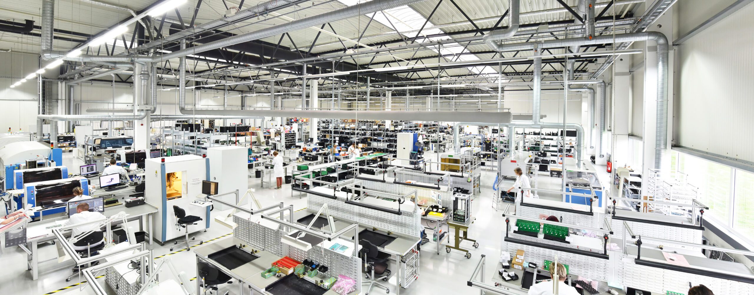 modern industrial factory for the production of electronic compo modern industrial factory for the production of electronic components - machinery, interior and equipment of the production hall