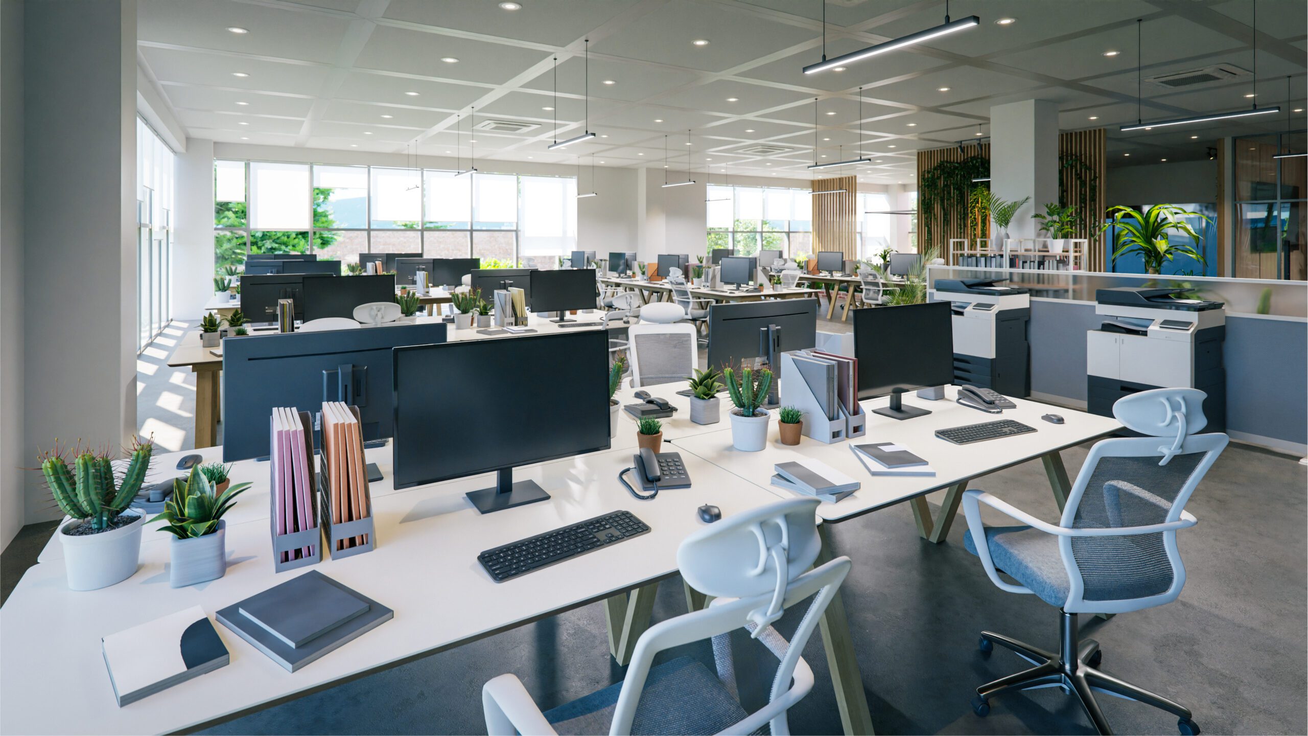 modern business office interior, 3d rendering modern business office interior, 3d rendering